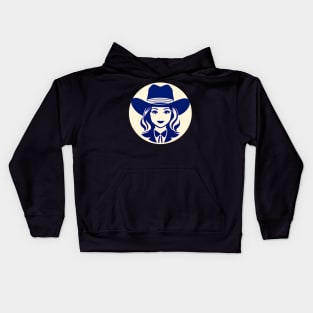 Retro Cowgirl 01 Kids Hoodie